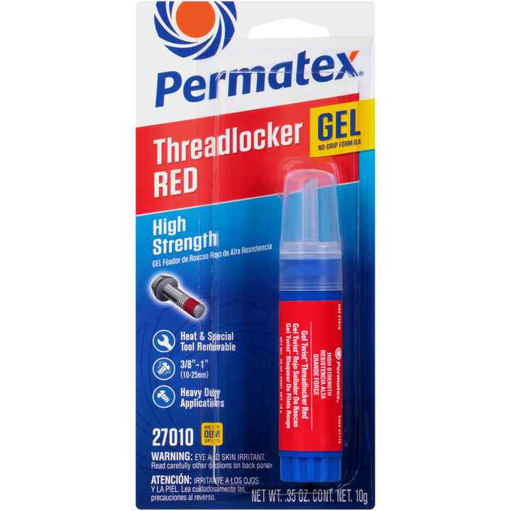 PERMATEX® HIGH STRENGTH THREADLOCKER RED GEL, 10 G