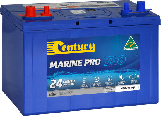 Century Battery N70ZM MF Marine Pro 780, Startes Up To 350HP Engines