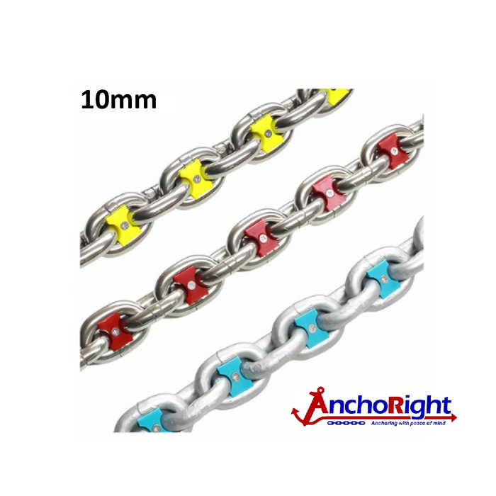 AnchoRight 10mm (3/8") / 8 Colours Chain Marking Set 35210