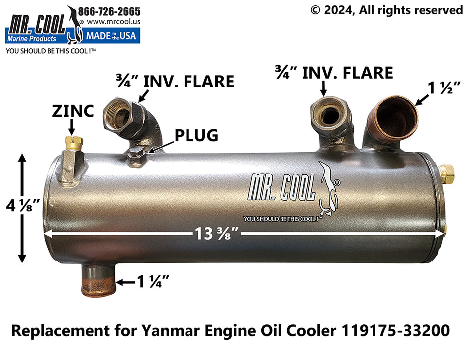 Yanmar 119175-33200 Engine Oil Cooler Replacement