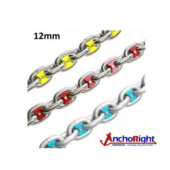 AnchoRight 12mm (1/2") / 6 Colours Chain Marking Set 35112