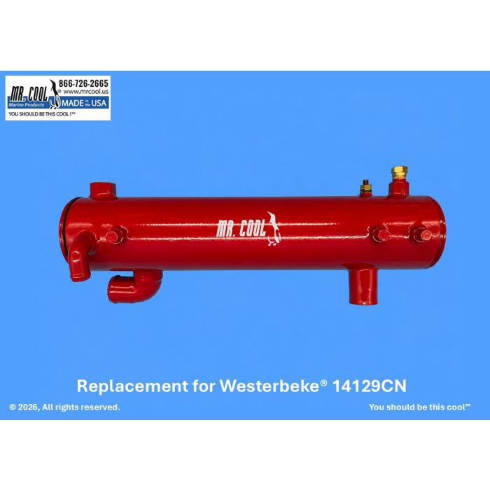 Westerbeke W40 4-107 Heat Exchanger 014129 Replacement Mr Cool 04129CN