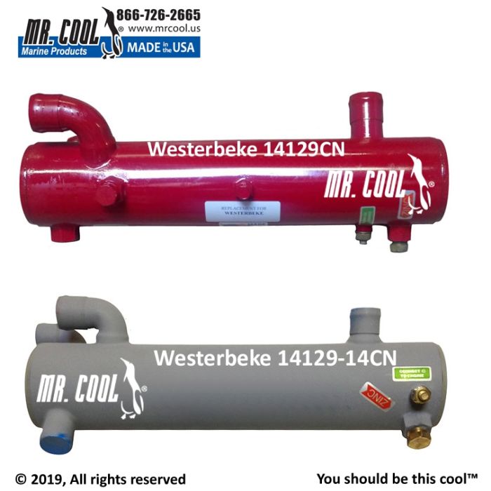 Westerbeke W40 4-107 Heat Exchanger 014129 Replacement Mr Cool 04129CN