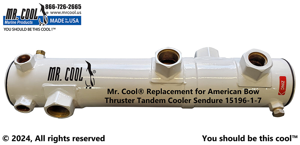 15196-1-7 American Bow Thruster Tandem Cooler Replacement Mr Cool