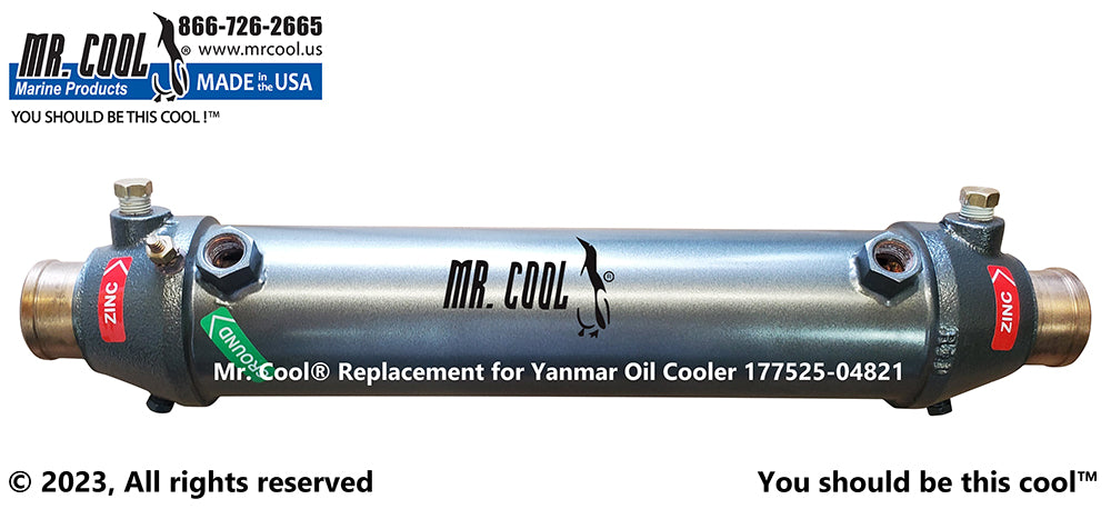 Oil Cooler Yanmar 6LY3-STP, KMH61A 177525-04821 Replacement Mr Cool