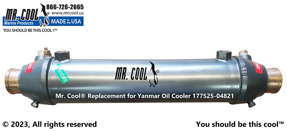Oil Cooler Yanmar 6LY3-STP, KMH61A 177525-04821 Replacement Mr Cool