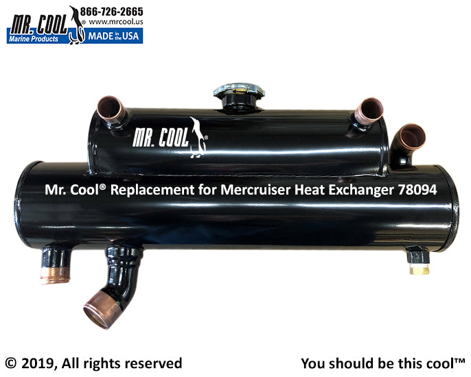 Mercruiser 78094 Heat Exchanger (Rear Mount) Replacement