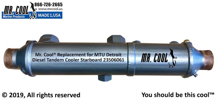 MTU DETROIT DIESEL 6V-92 TANDEM COOLER 23506061 STARBOARD REPLACEMENT