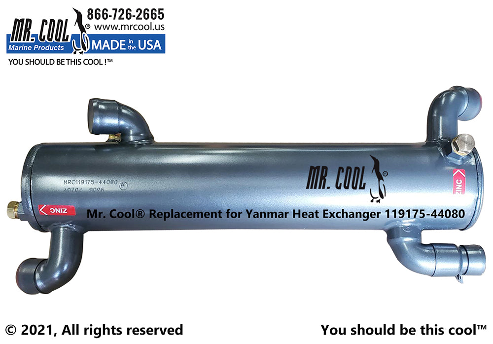 Yanmar 4LHA -STZE(P) DTZE(P) HEAT EXCHANGER 119175-44080 Replacement
