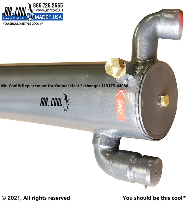Yanmar 4LHA -STZE(P) DTZE(P) HEAT EXCHANGER 119175-44080 Replacement