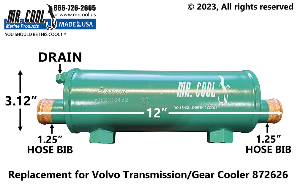 Volvo Penta 21152060 Transmission Cooler Replacement MR COOL