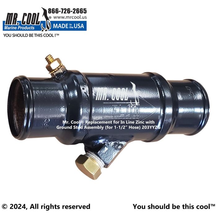 In Line Zinc For Added Protection With Ground Stud Assembly (for 1-3/4” Hose)