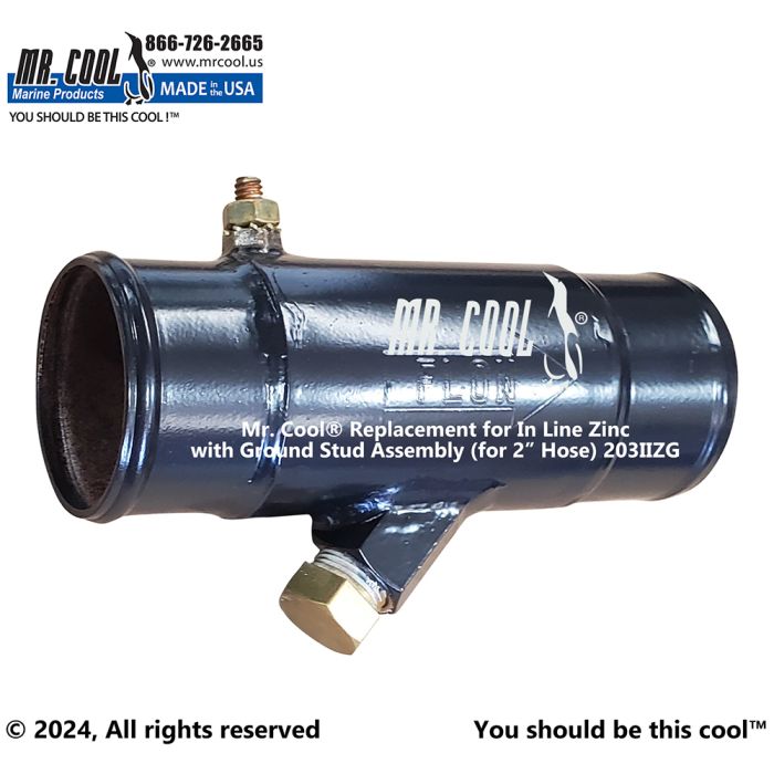 In Line Zinc For Added Protection With Ground Stud Assembly (for 2” Hose)