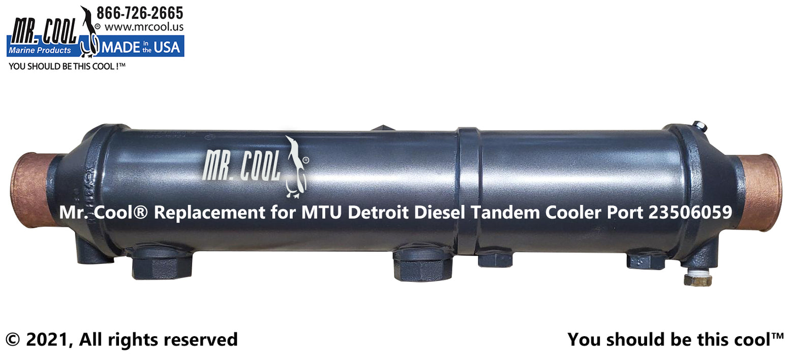 MTU DETROIT DIESEL 6V-92 TANDEM COOLER 23506059 PORT REPLACEMENT