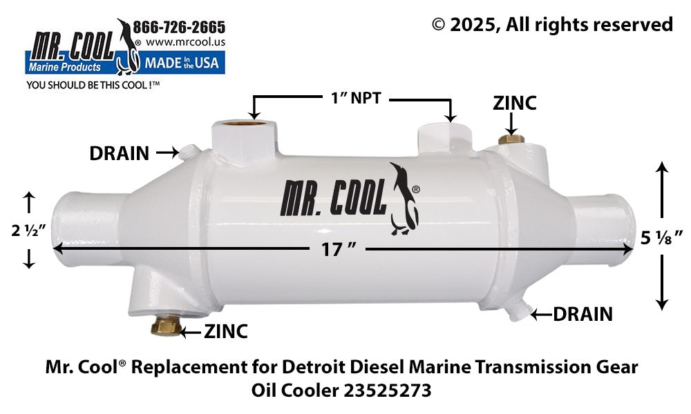 MTU Detroit Diesel Oil Cooler 23525273 Replacement