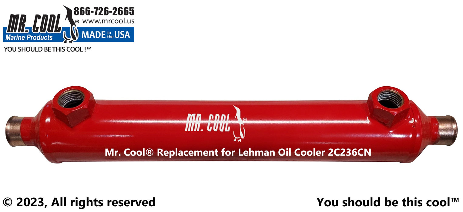Seastar 2C236 (1/2" Oil) Power Steering Oil Cooler 2x12 Replacement