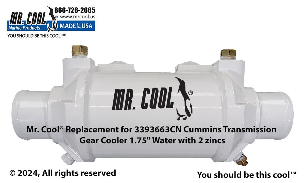 Cummins 6BTA Oil Cooler 3"x6" 3393663CN 1.5'' Replacement MR COOL