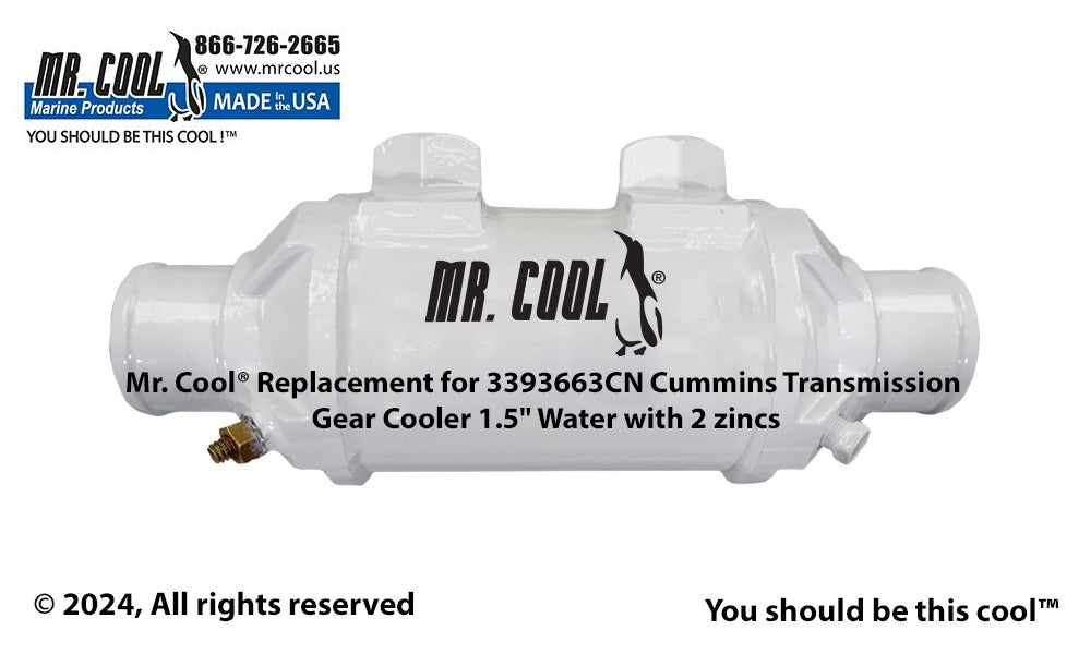 Cummins 6BTA Oil Cooler 3"x6" 3393663CN 1.5'' Replacement MR COOL