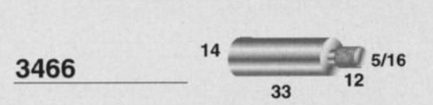 ANCOR Universal Zinc Anode AN 3466- D.14x33 d.5/16 UNCx12 -CAT