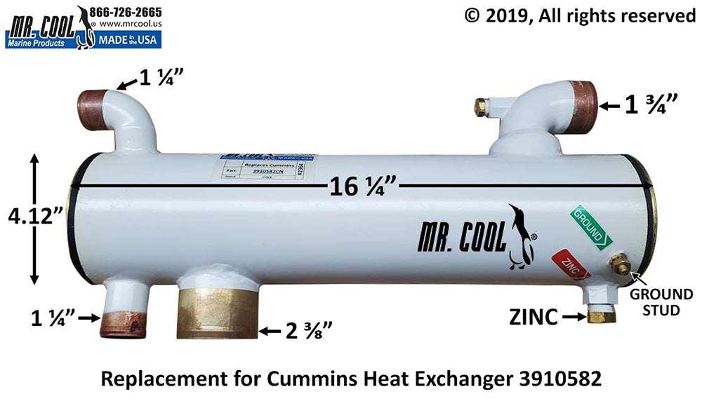 Cummins 4BT / A3.9 Heat Exchanger 3910582   Replacement