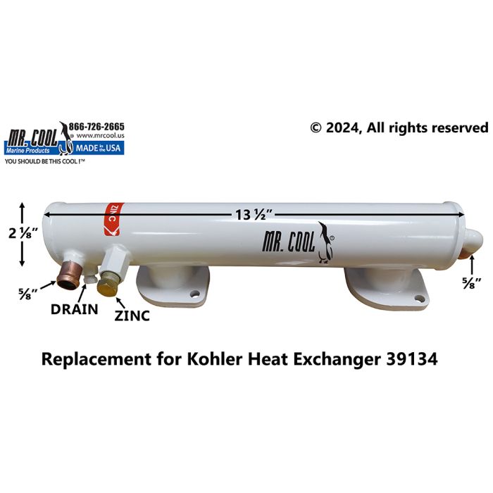 MRC39134 Kohler Heat Exchanger ( GM39134) Aftermarket Replacement