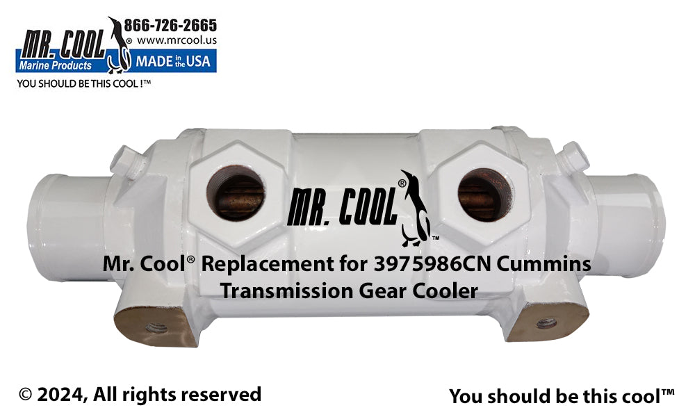 Cummins QSB Oil Cooler 3"x 9" 3975986CN 1.3/4'' Replacement Part