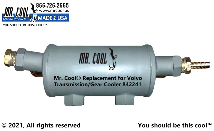 MG502 Twin Disc / Volvo Penta Transmission Gear Oil Cooler 842240 / 842241 Replacement