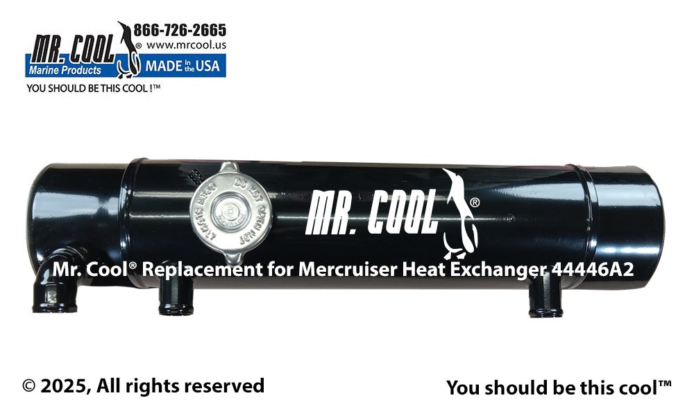 Mercruiser 44446A2 7.4L Big Block Heat Exchanger (Rear Mount) Replacement