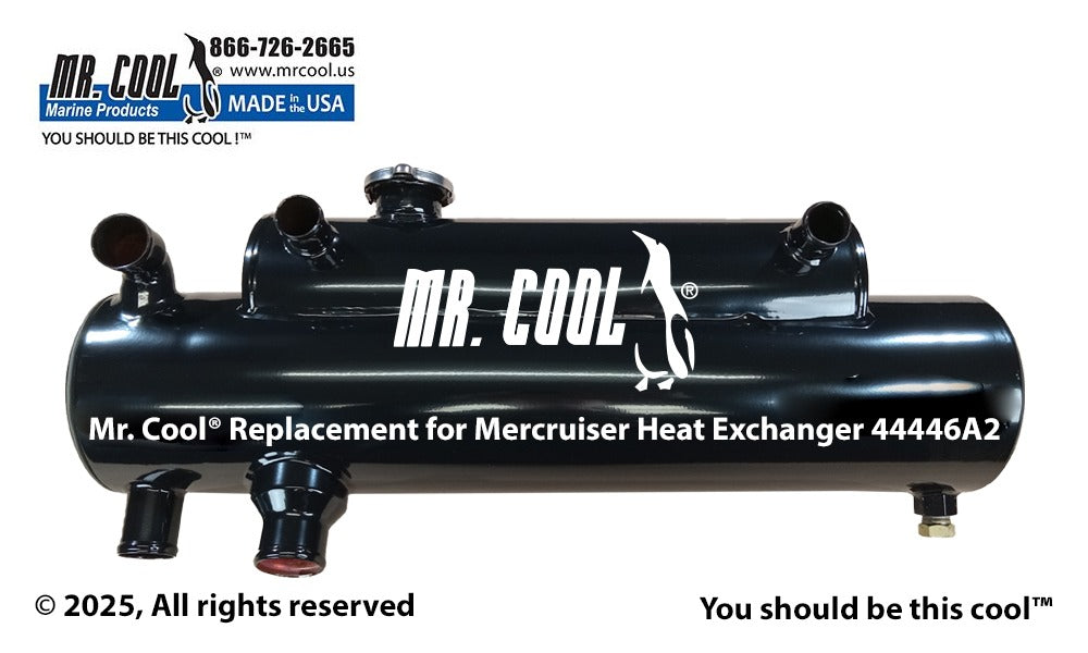 Mercruiser 44446A2 7.4L Big Block Heat Exchanger (Rear Mount) Replacement