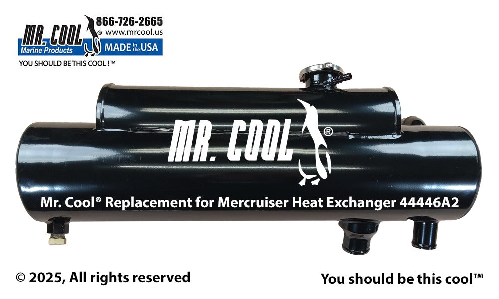 Mercruiser 44446A2 7.4L Big Block Heat Exchanger (Rear Mount) Replacement