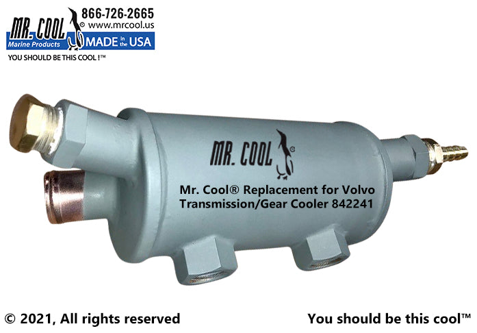 MG502 Twin Disc / Volvo Penta Transmission Gear Oil Cooler 842240 / 842241 Replacement