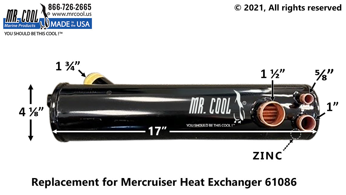 Mercruiser 61086A7 3.0L Heat Exchanger Replacement