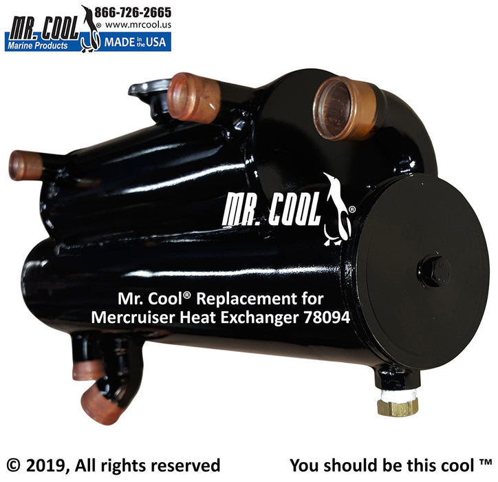 Mercruiser 78094 Heat Exchanger (Rear Mount) Replacement