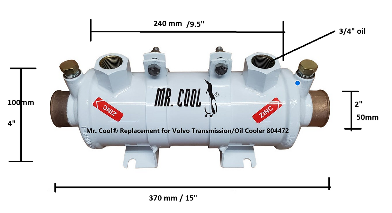MG 507 Twin Disc / Borg Warner on Volvo Transmission/Oil Cooler 3832397 Replacement