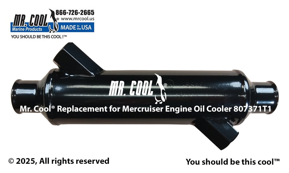 Mercruiser 807371T1 V8 Big Block Oil Cooler OFFSET Replacement