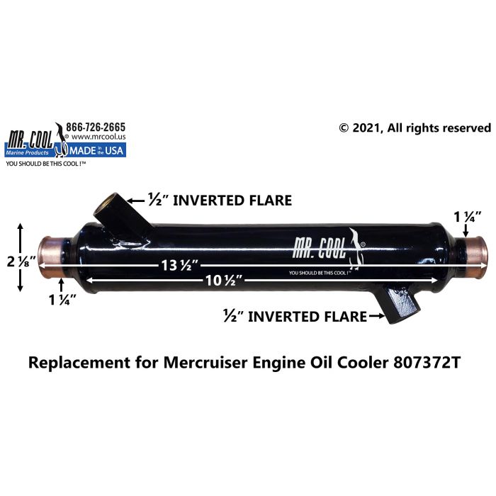 Mercruiser Engine Oil Cooler 807372T Replacement