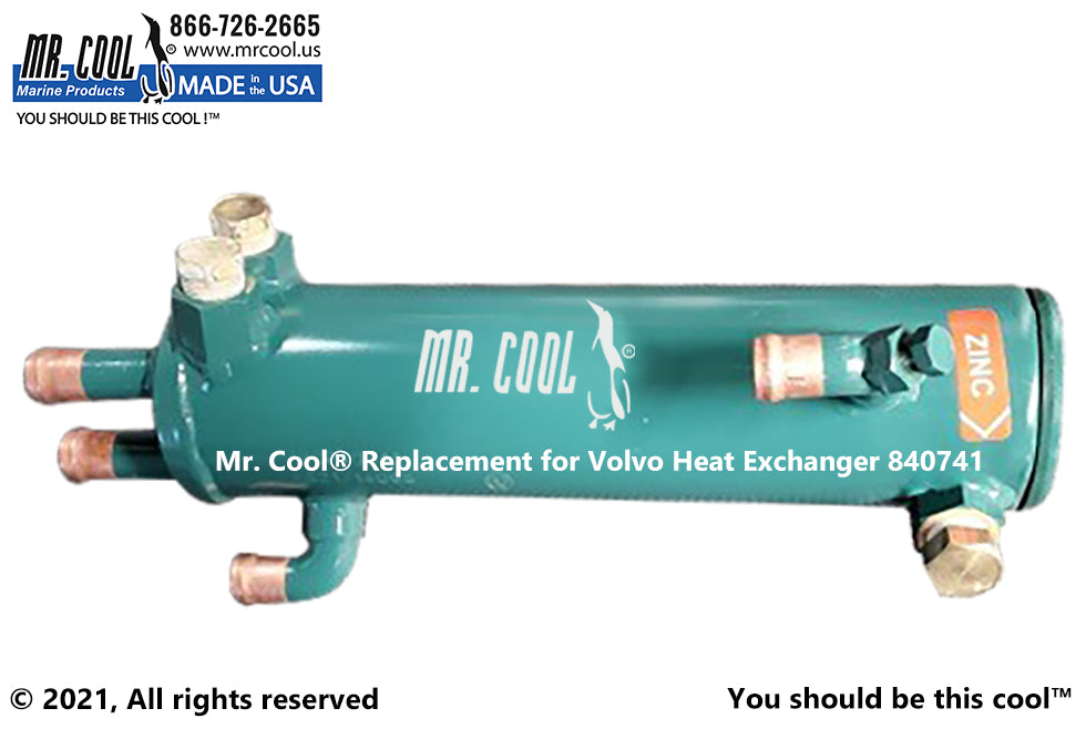 Volvo Penta 2002 & 2003 Heat Exchanger 859360, 840741 Mr COOL Replacement