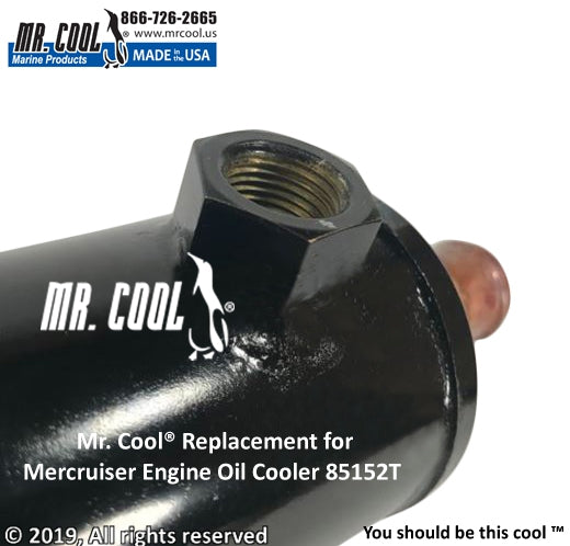 Mercruiser V8 425 & 454 Oil & Power Steering Cooler 85152T 17" x 2" Replacement