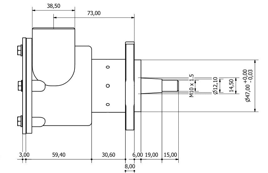Seawater Pump AN 7416,  Kohler 28-40 EFKOZD, 45-65 EFOZDJ, ED0065845590
