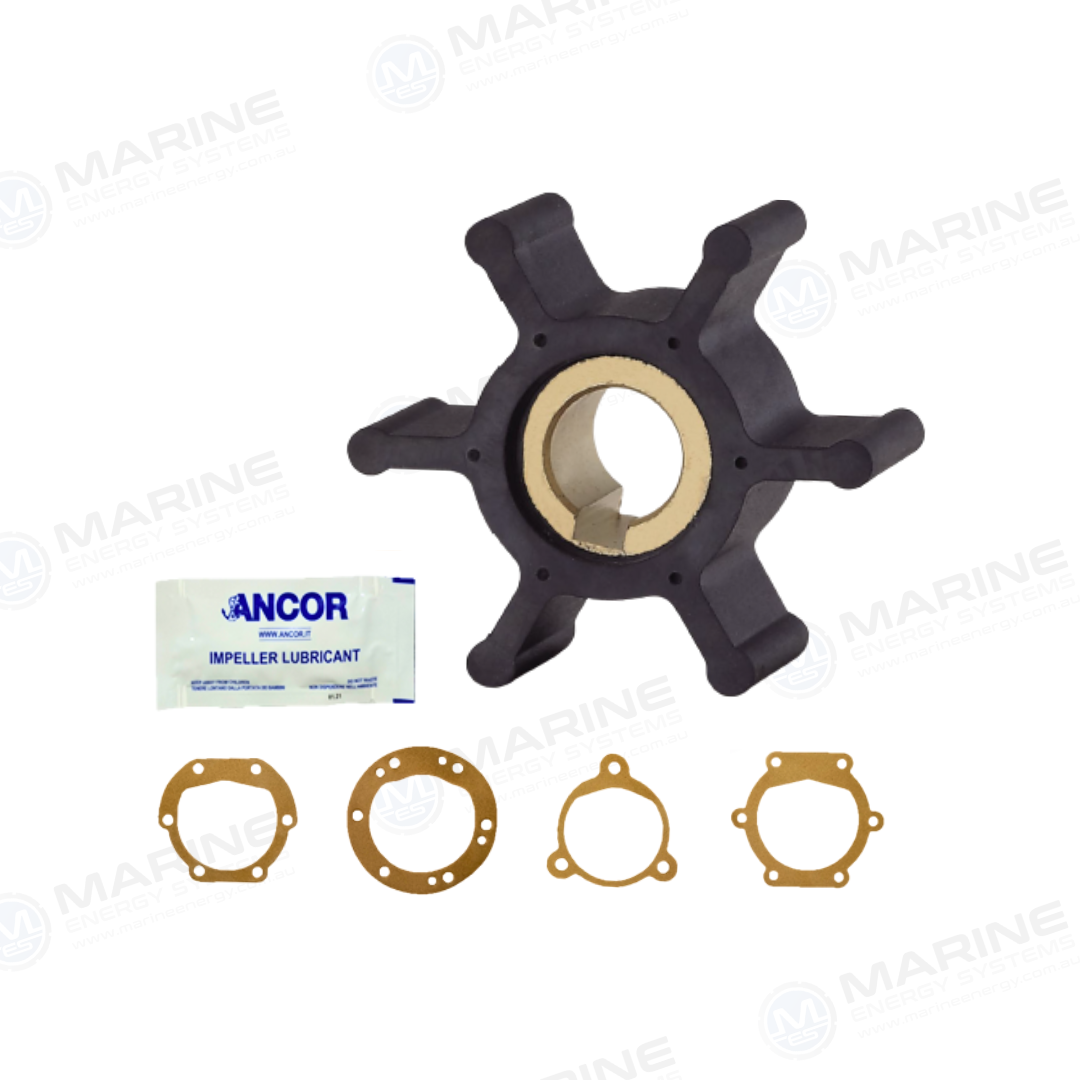 Cobra Marine Water Pump Impeller – Fits Jabsco 22799-0001, Kohler 250872, Yanmar 124223-42091, Brass/Neoprene, 1-Year Warranty