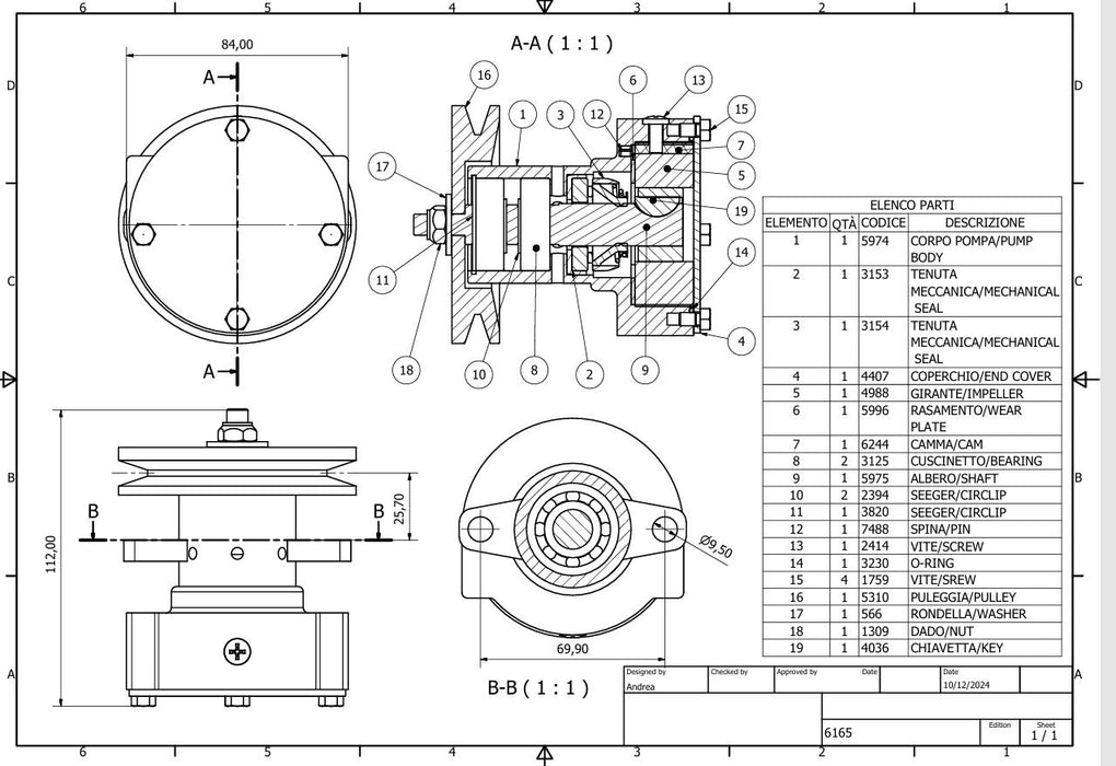 Ancor 6165 Replaces Sherwood G907P Pump with Pulley