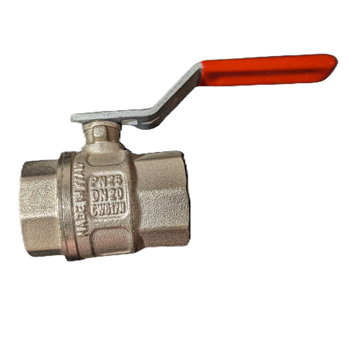Ball Valve 3/4" (Female x Female) with Red (Iron) Handle