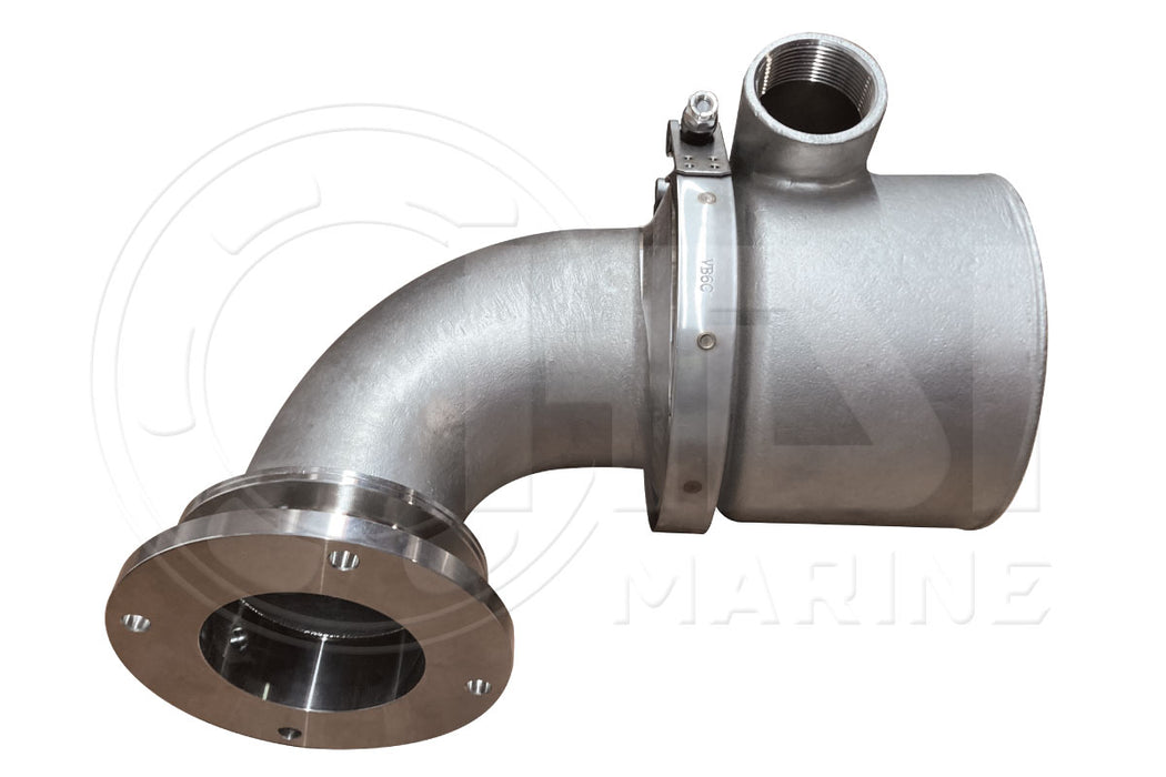 Cummins 6BTA & QSB5.9 Exhaust Mixing Elbow 6" CAST 316 Stainless HDI C5.9