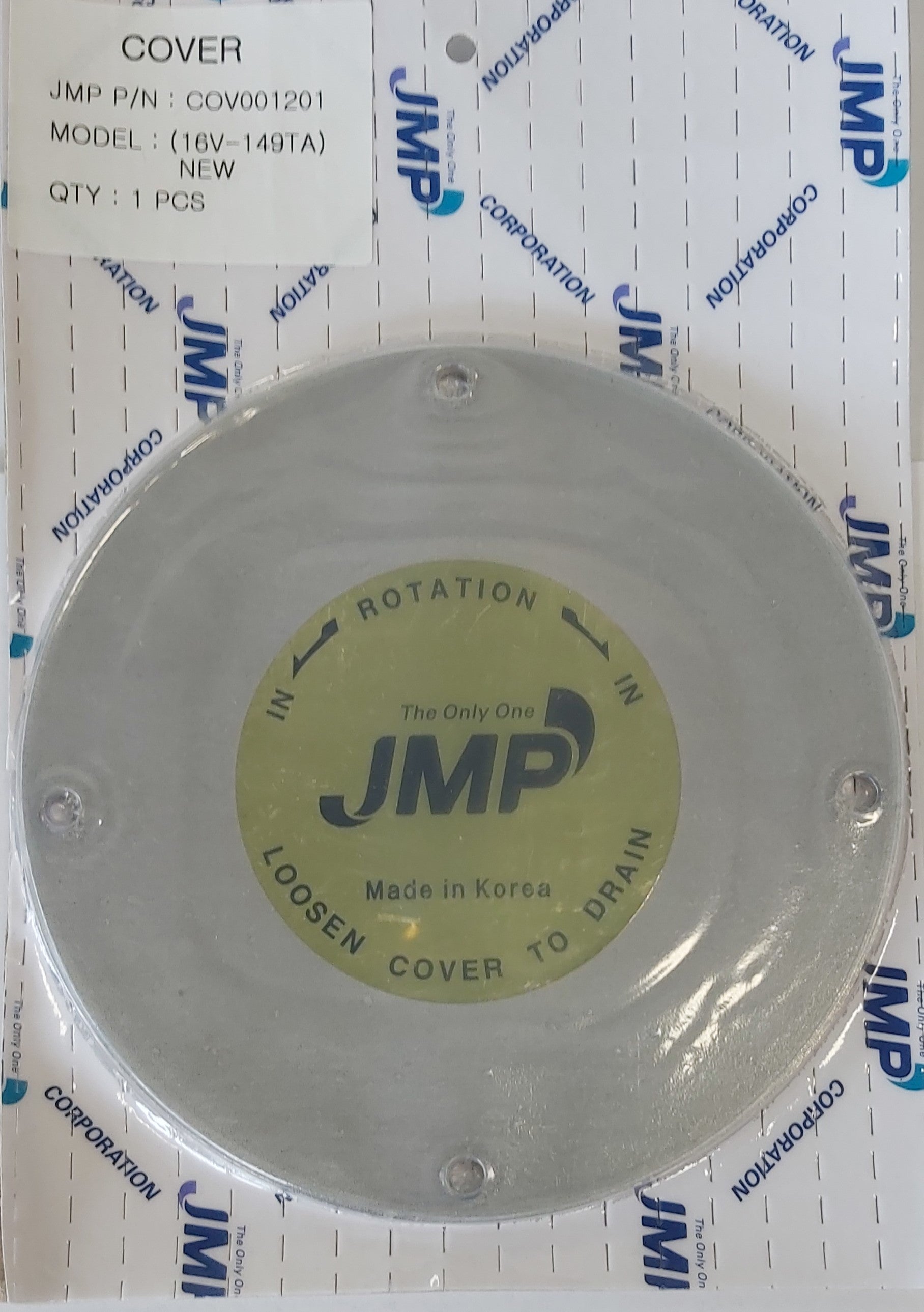 Cover Plate for Cummis/ Detrit Dsl  sea water Pumps JMP P/N COV001201