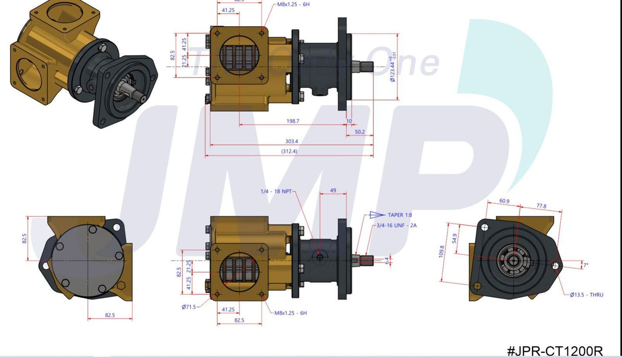 CAT C12 / 3196 Replacemnet Aftermarket Pump JPR-CT1200R