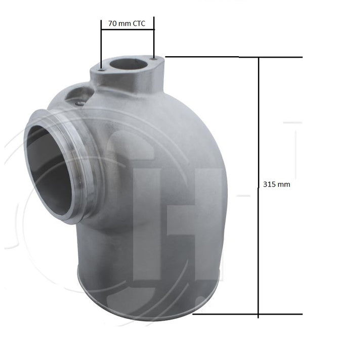 Detroit Diesel 6-71TIB Exhaust Mixing Elbow JT3645 Stainless Steel Replacement (HDI DET2-90)