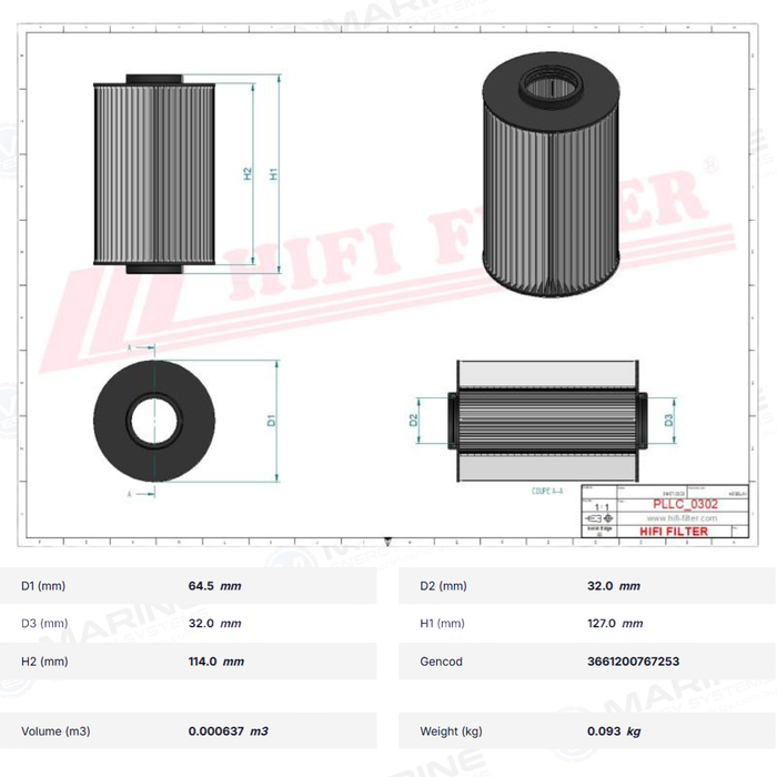 Oil Filter Cartridge Replaces ED0021750010-S 2175309 330373630