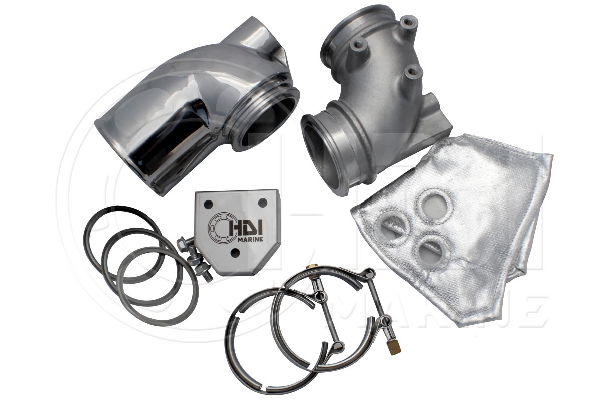 Yanmar 4LHA - Exhaust Mixer/Dry Elbow kit for Gbox Models ( HOT2KIT)