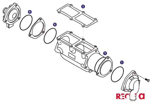 Yanmar 4JH Intercooler Gasket kit from Recmar -REC 4JHIC
