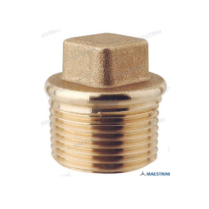 Square Head Plug 1/2" Corrosion-Resistant Brass (Maestrini)